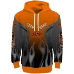 custom oklahoma state cowboys flame design orange hoodie best selling