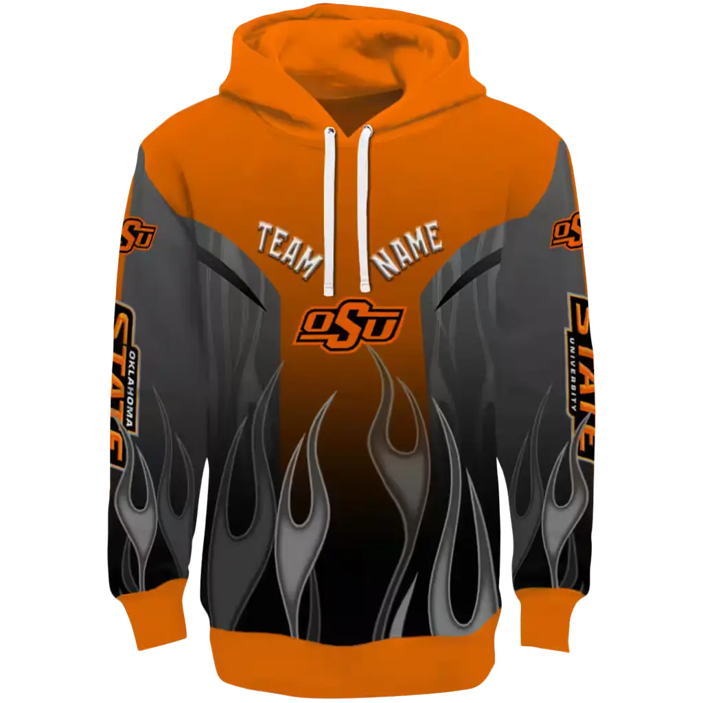 custom oklahoma state cowboys flame design orange hoodie best selling custom oklahoma state cowboys flame design orange hoodie best selling
