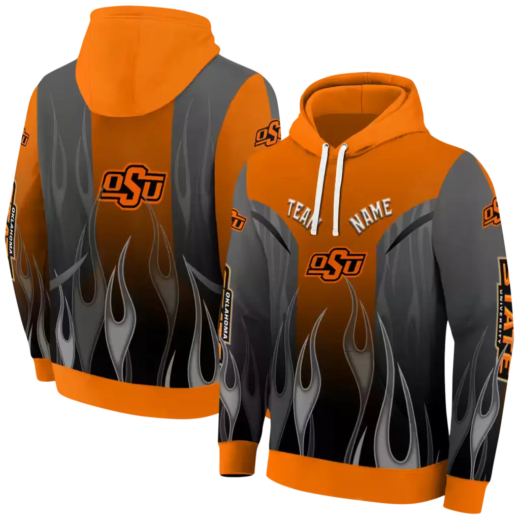 custom oklahoma state cowboys flame design orange hoodie fashion forward custom oklahoma state cowboys flame design orange hoodie fashion forward