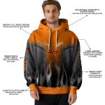 custom oklahoma state cowboys flame design orange hoodie best selling