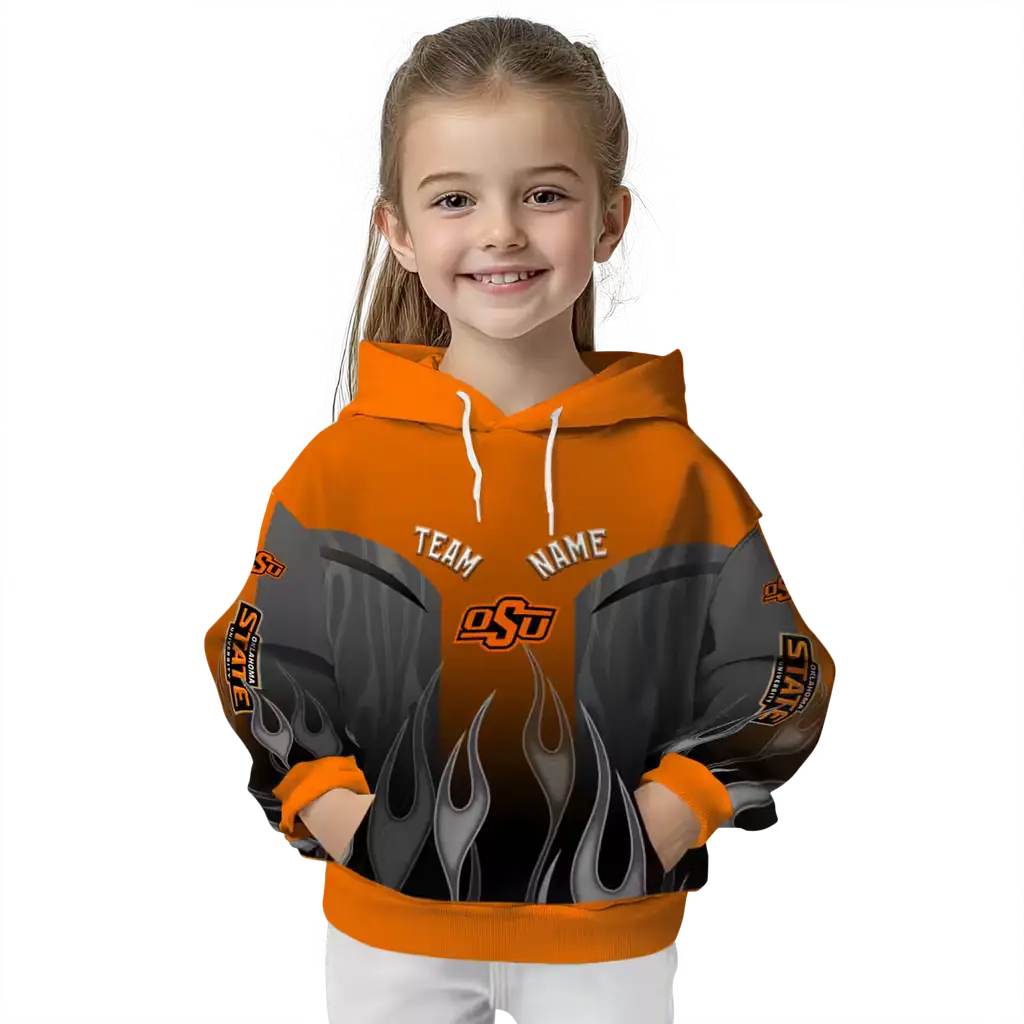 custom oklahoma state cowboys flame design orange hoodie top rated custom oklahoma state cowboys flame design orange hoodie top rated