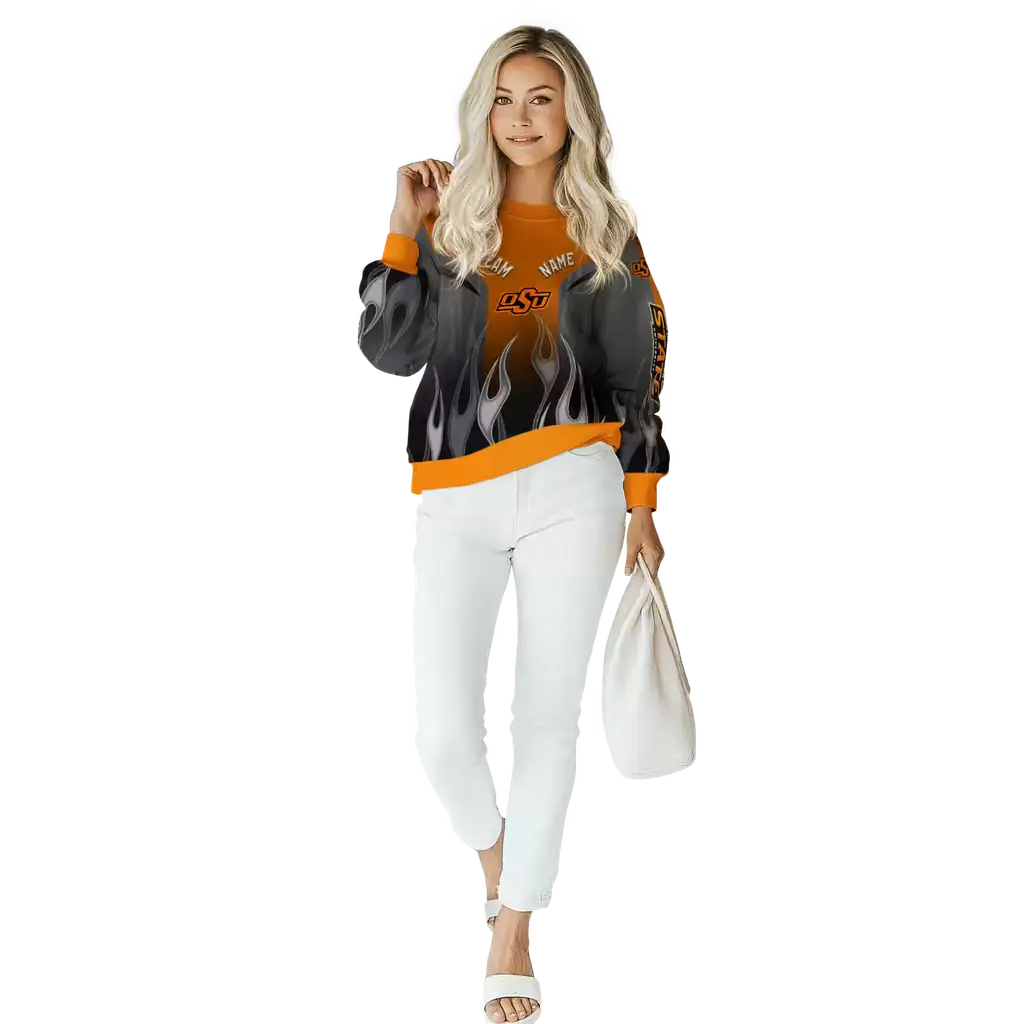 custom oklahoma state cowboys flame design orange hoodie trendy custom oklahoma state cowboys flame design orange hoodie trendy