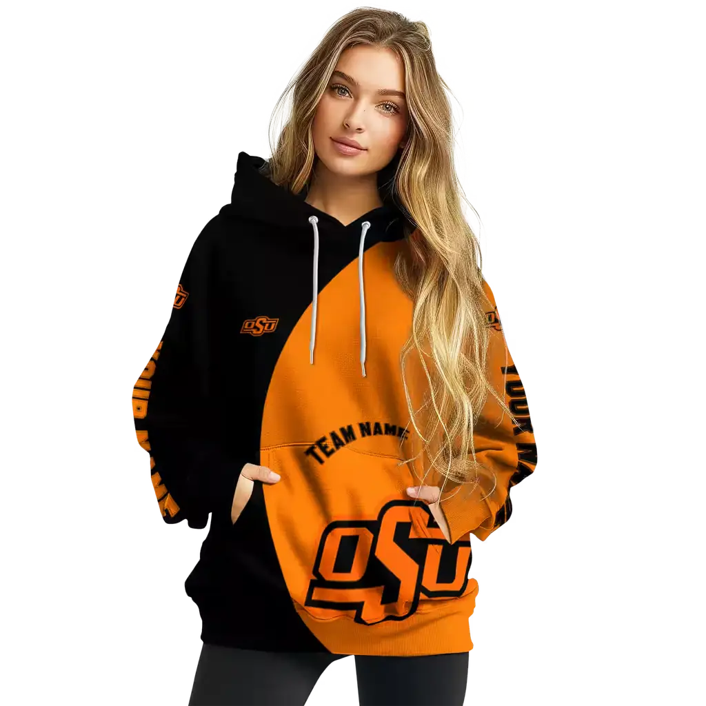custom oklahoma state cowboys minimalist design orange black hoodie high quality custom oklahoma state cowboys minimalist design orange black hoodie high quality