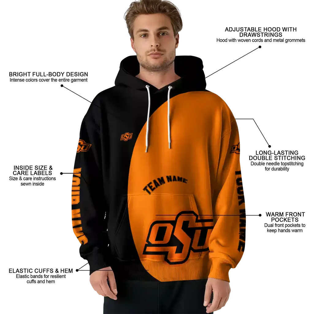 custom oklahoma state cowboys minimalist design orange black hoodie latest model custom oklahoma state cowboys minimalist design orange black hoodie latest model