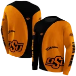 custom oklahoma state cowboys minimalist design orange black hoodie best selling