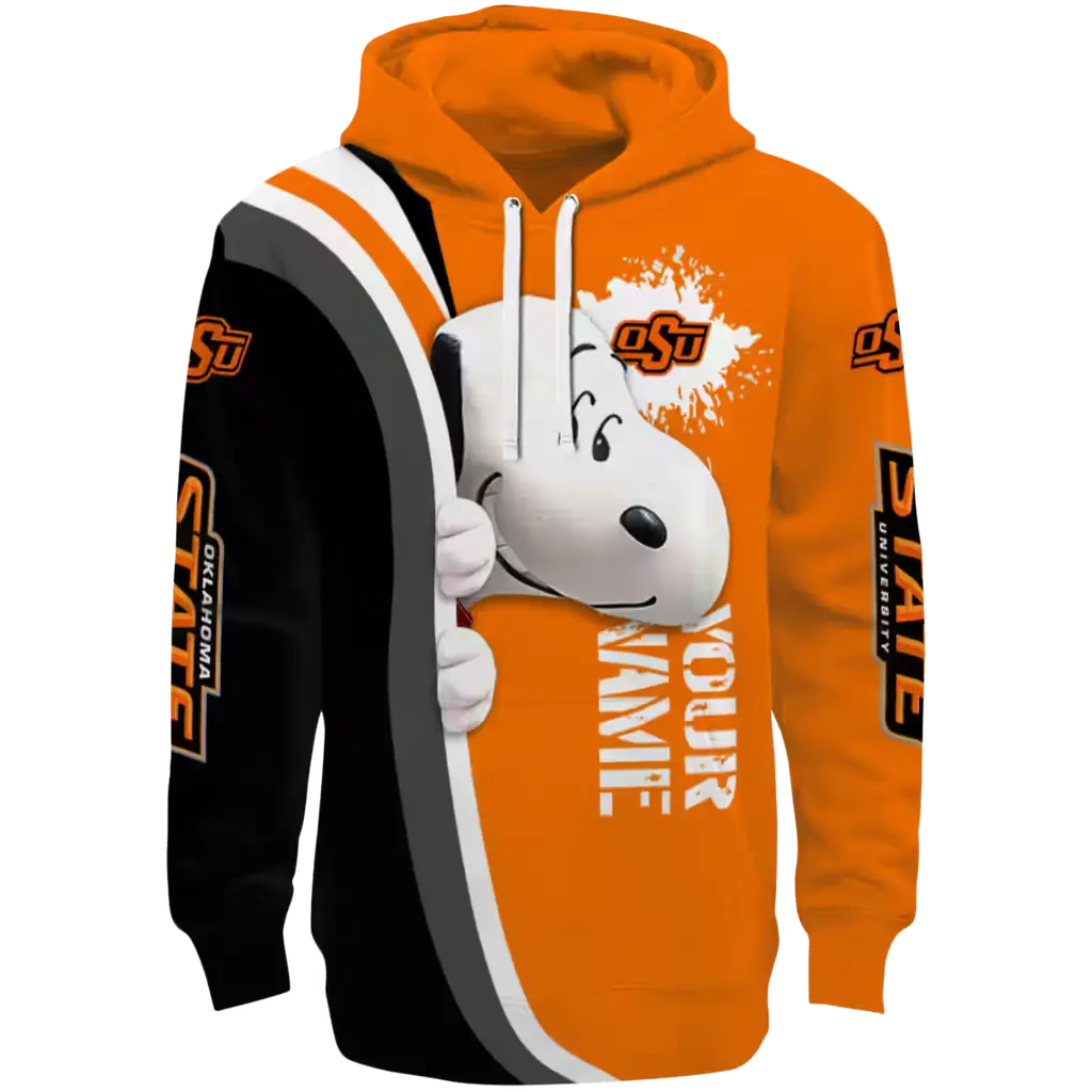 custom oklahoma state cowboys peeking snoopy orange hoodie best selling custom oklahoma state cowboys peeking snoopy orange hoodie best selling