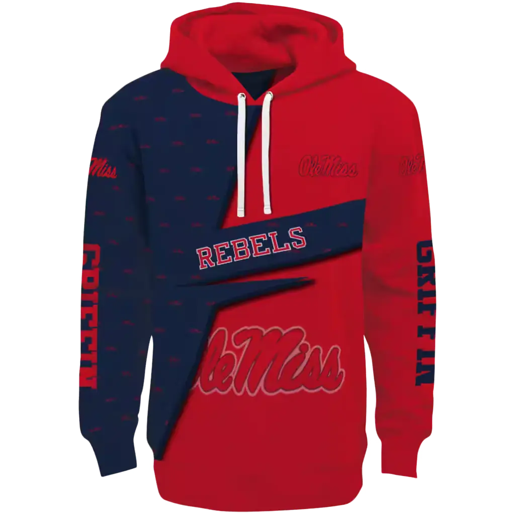 custom ole miss rebels abstract shape red hoodie best selling custom ole miss rebels abstract shape red hoodie best selling