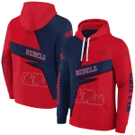 custom ole miss rebels abstract shape red hoodie best selling