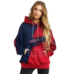 custom ole miss rebels abstract shape red hoodie best selling
