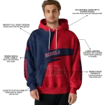 custom ole miss rebels abstract shape red hoodie best selling