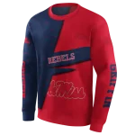 custom ole miss rebels abstract shape red hoodie best selling