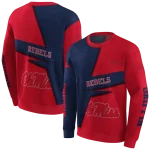 custom ole miss rebels abstract shape red hoodie best selling