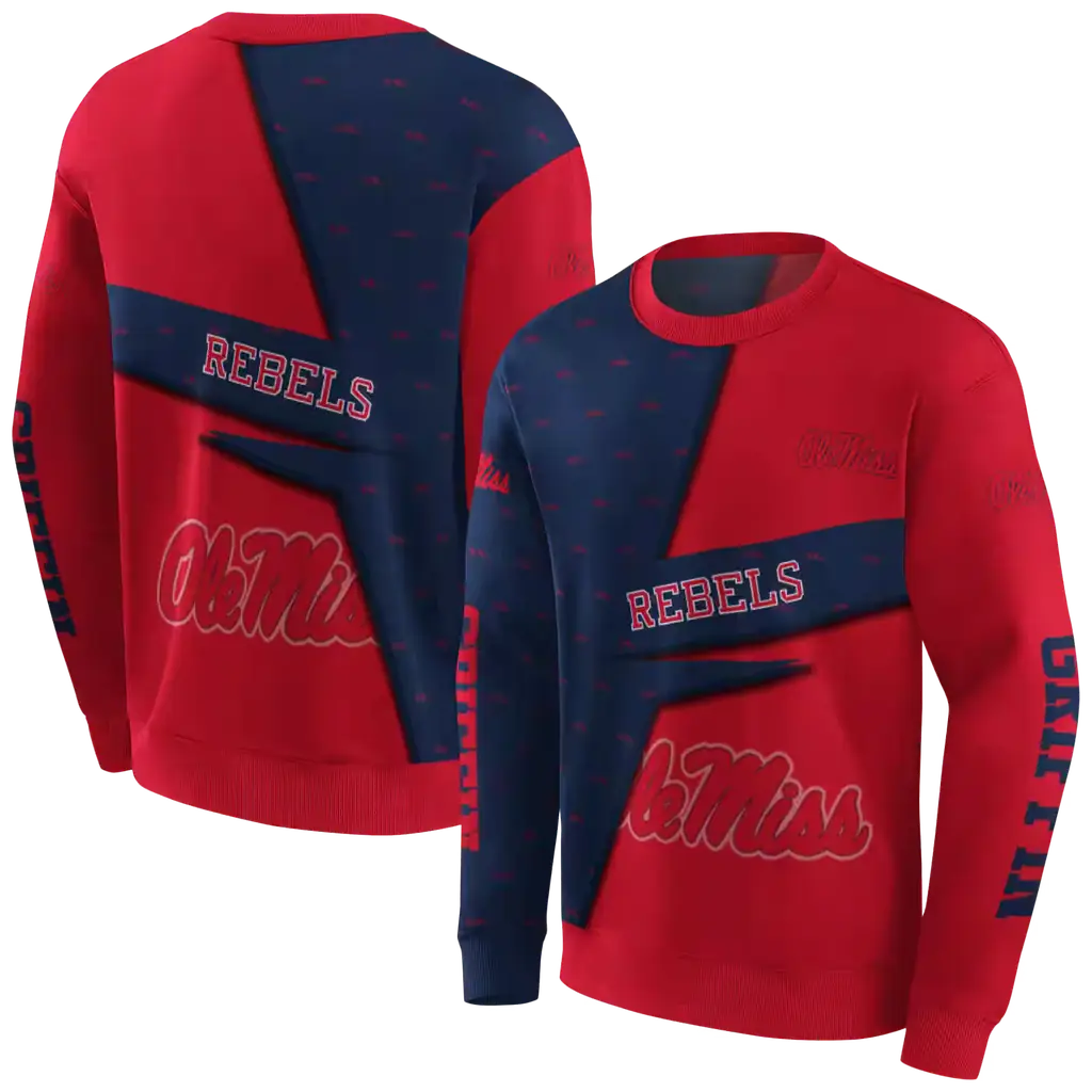 custom ole miss rebels abstract shape red hoodie premium grade custom ole miss rebels abstract shape red hoodie premium grade