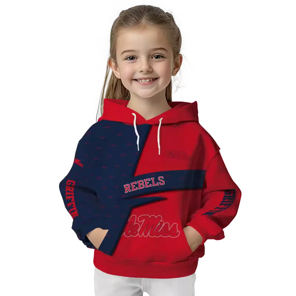 custom ole miss rebels abstract shape red hoodie top rated custom ole miss rebels abstract shape red hoodie top rated