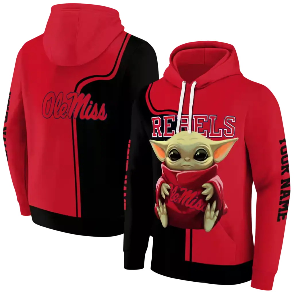 custom ole miss rebels baby yoda red black hoodie fashion forward custom ole miss rebels baby yoda red black hoodie fashion forward