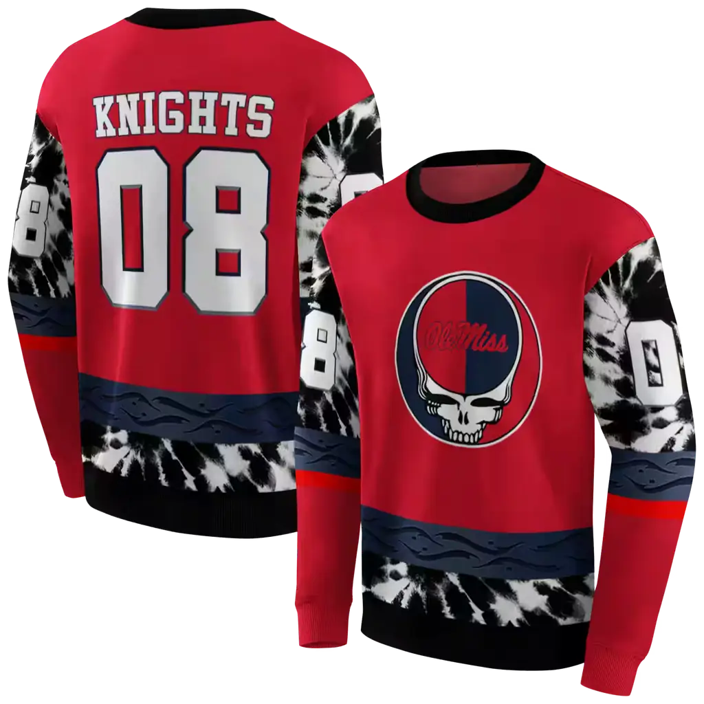 custom ole miss rebels grateful vibes red hoodie premium grade custom ole miss rebels grateful vibes red hoodie premium grade