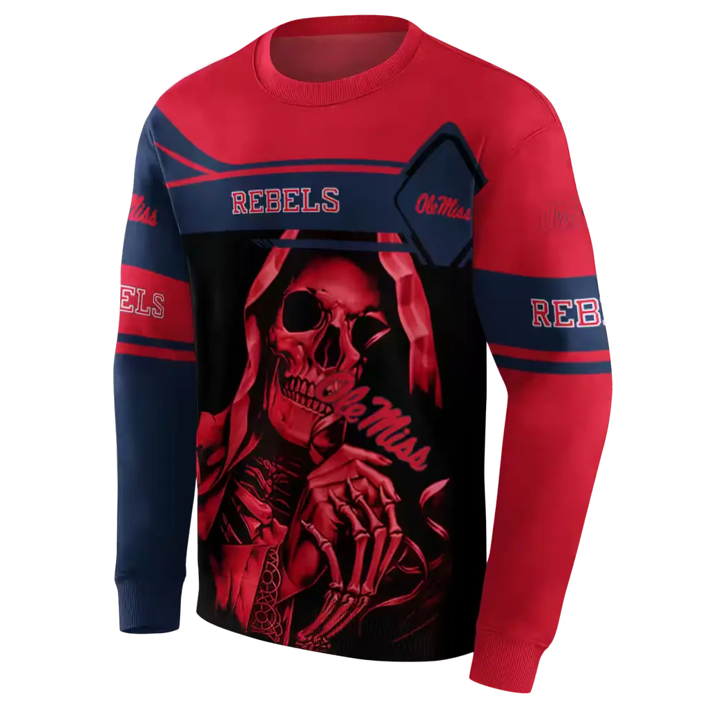 custom ole miss rebels grim reaper red black hoodie new arrival custom ole miss rebels grim reaper red black hoodie new arrival