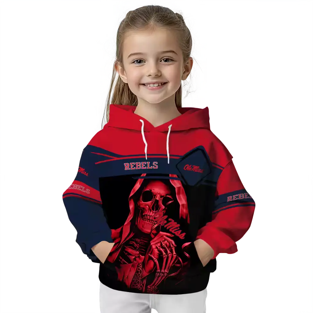 custom ole miss rebels grim reaper red black hoodie top rated custom ole miss rebels grim reaper red black hoodie top rated