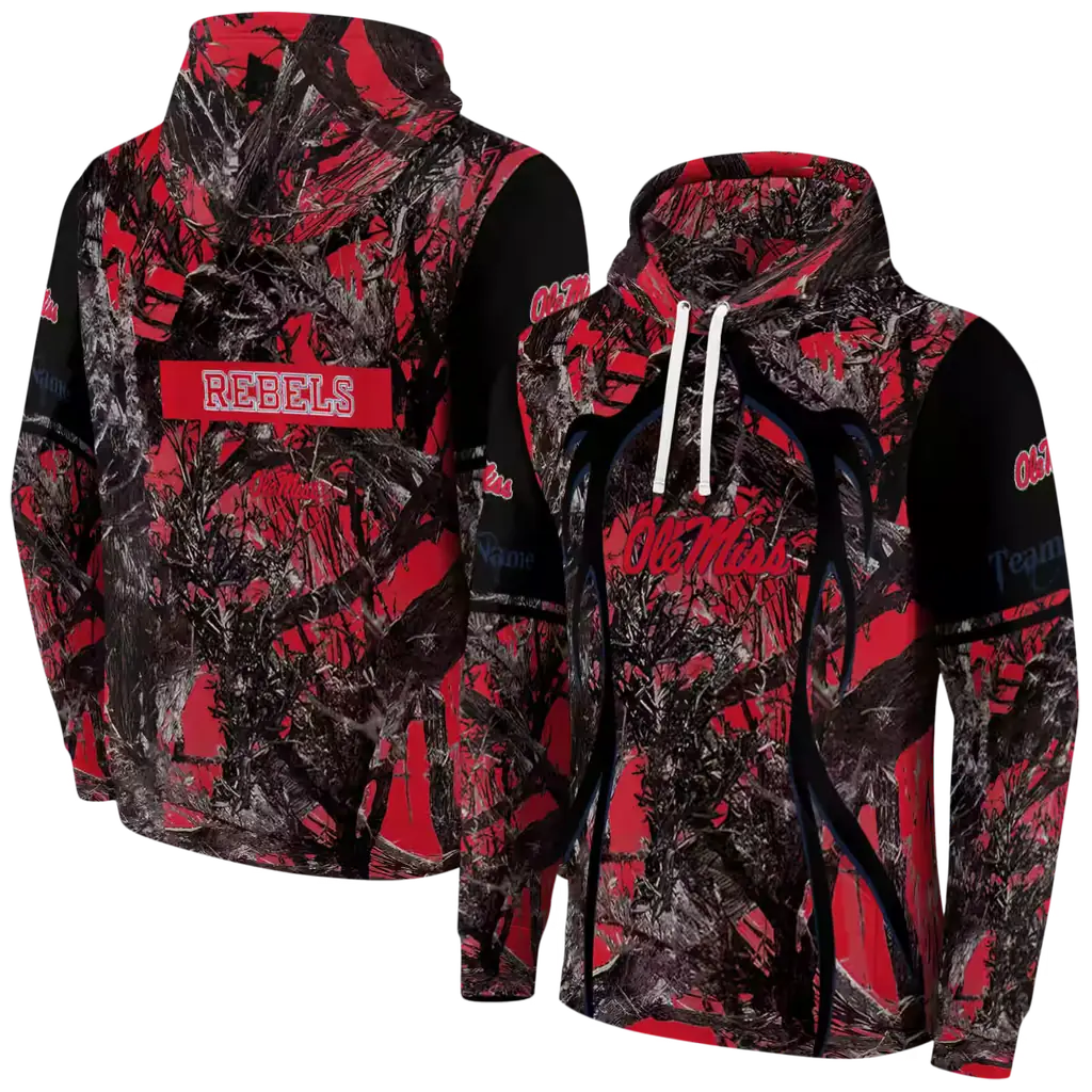 custom ole miss rebels hunting theme red black hoodie fashion forward custom ole miss rebels hunting theme red black hoodie fashion forward