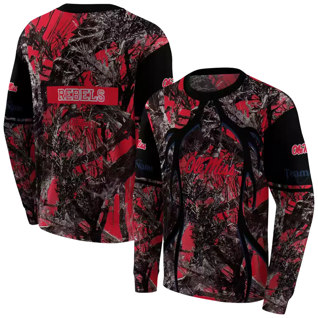 custom ole miss rebels hunting theme red black hoodie premium grade custom ole miss rebels hunting theme red black hoodie premium grade