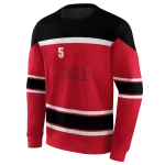 custom ole miss rebels striped pattern red hoodie best selling