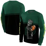 custom oregon ducks baby groot green black hoodie best selling