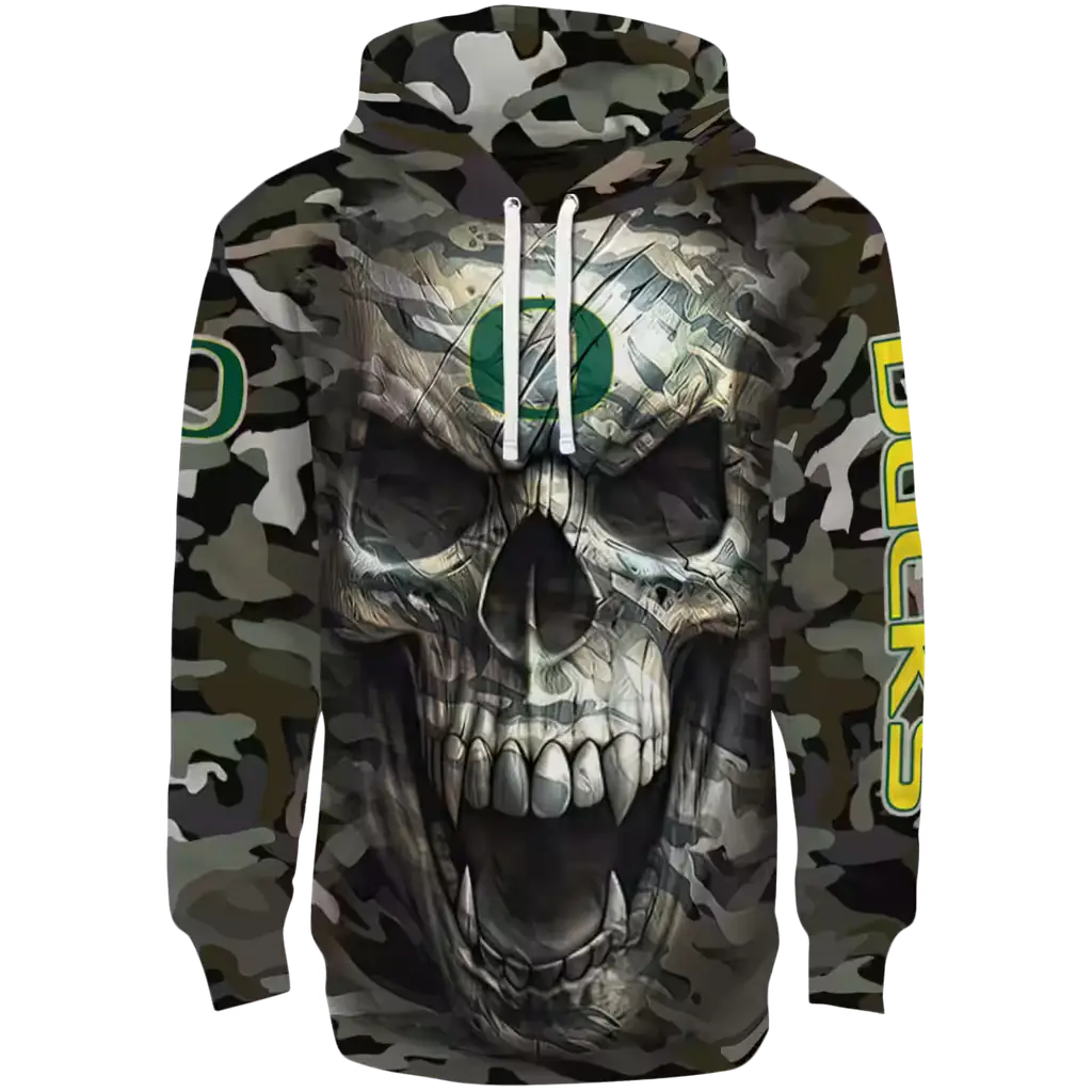 custom oregon ducks camo skull hoodie best selling custom oregon ducks camo skull hoodie best selling