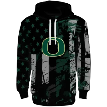 custom oregon ducks distressed flag green black hoodie best selling