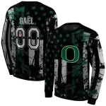 custom oregon ducks distressed flag green black hoodie best selling