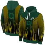 custom oregon ducks flame design green hoodie best selling