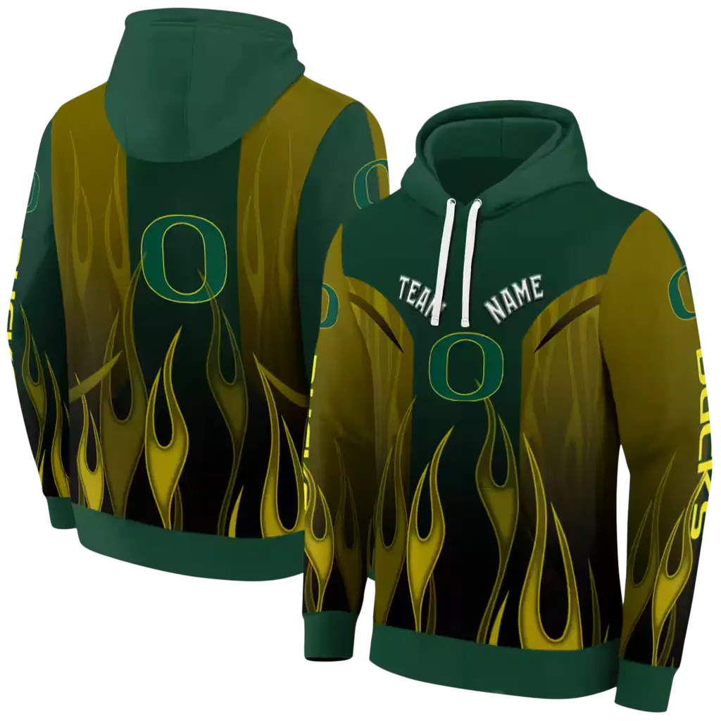 custom oregon ducks flame design green hoodie fashion forward custom oregon ducks flame design green hoodie fashion forward