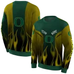 custom oregon ducks flame design green hoodie best selling