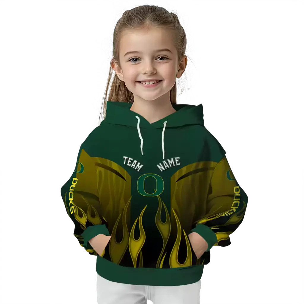 custom oregon ducks flame design green hoodie top rated custom oregon ducks flame design green hoodie top rated