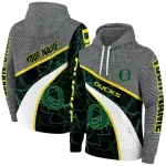 custom oregon ducks hexagonal mesh green black gray hoodie best selling