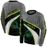 custom oregon ducks hexagonal mesh green black gray hoodie best selling