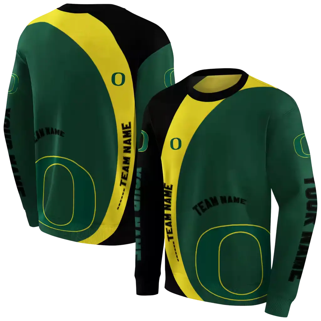 custom oregon ducks minimalist design green black hoodie premium grade custom oregon ducks minimalist design green black hoodie premium grade