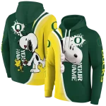 custom oregon ducks peeking snoopy green hoodie best selling
