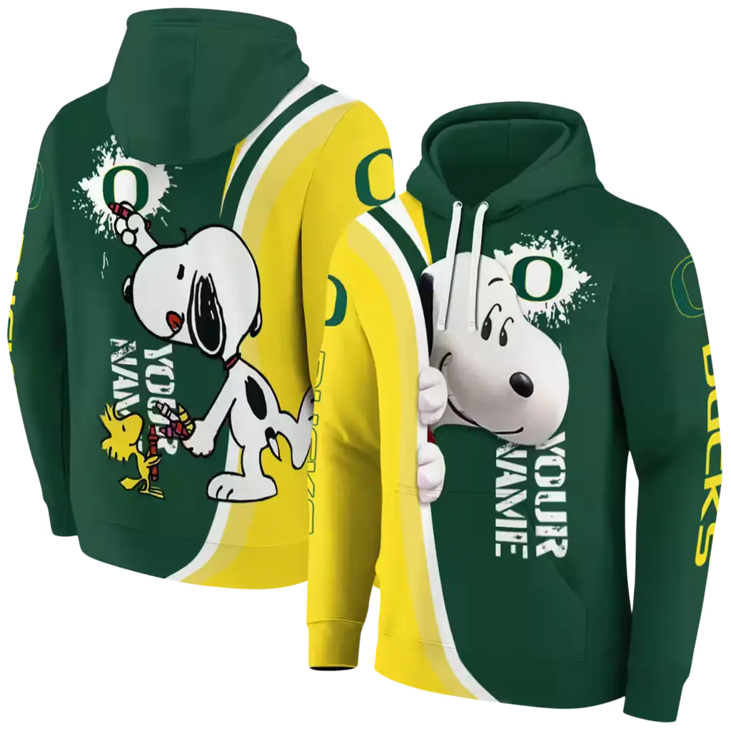 custom oregon ducks peeking snoopy green hoodie fashion forward custom oregon ducks peeking snoopy green hoodie fashion forward