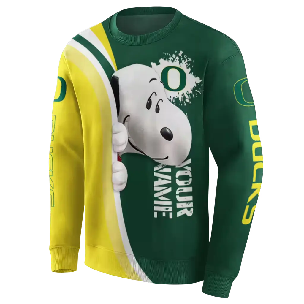 custom oregon ducks peeking snoopy green hoodie new arrival custom oregon ducks peeking snoopy green hoodie new arrival