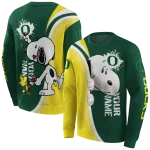 custom oregon ducks peeking snoopy green hoodie best selling