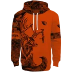 custom oregon state beavers deer silhouette orange hoodie best selling