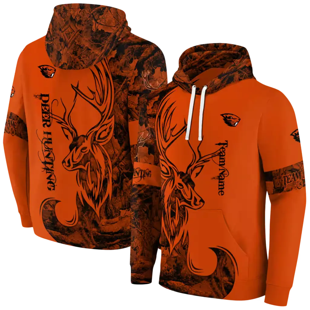 custom oregon state beavers deer silhouette orange hoodie fashion forward custom oregon state beavers deer silhouette orange hoodie fashion forward