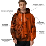 custom oregon state beavers deer silhouette orange hoodie best selling
