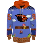 custom oregon state beavers mario blue black hoodie best selling