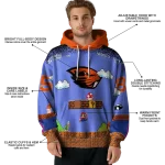 custom oregon state beavers mario blue black hoodie best selling