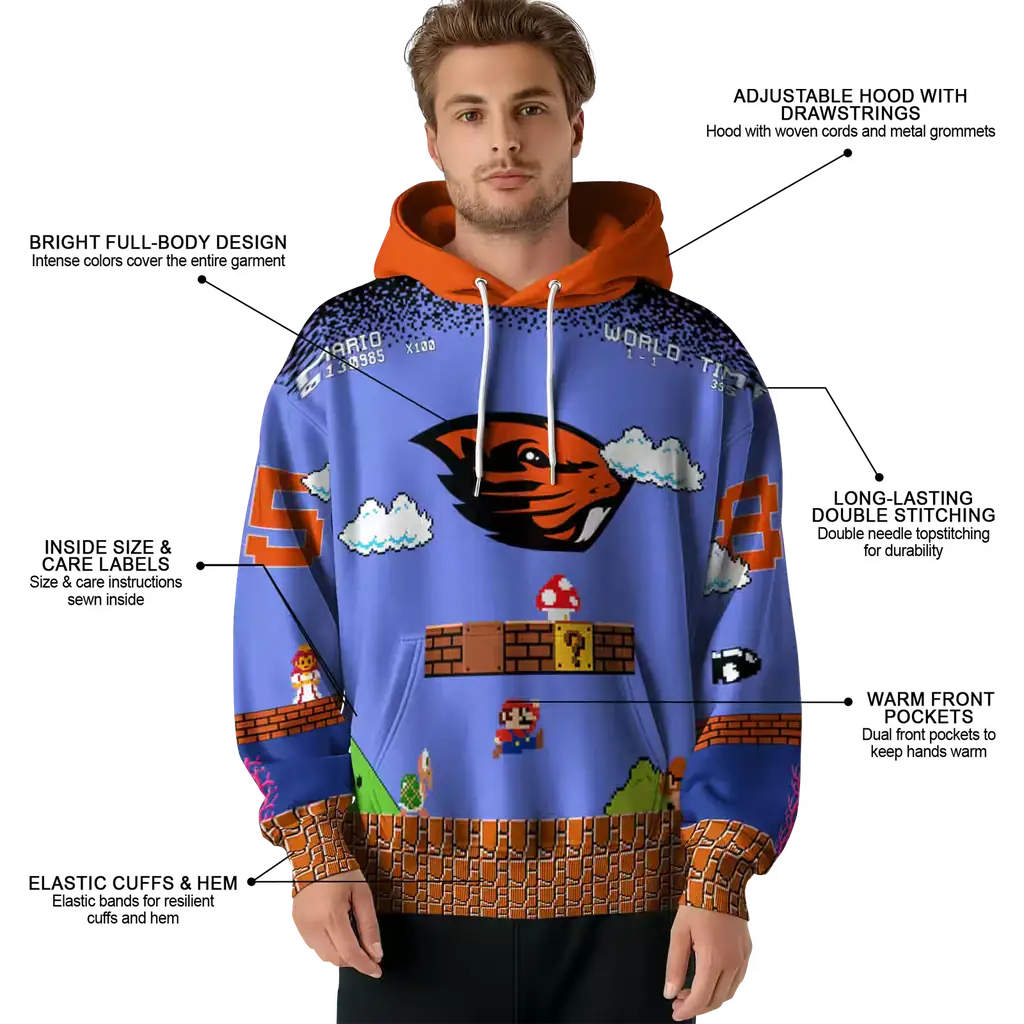 custom oregon state beavers mario blue black hoodie latest model custom oregon state beavers mario blue black hoodie latest model