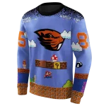 custom oregon state beavers mario blue black hoodie best selling