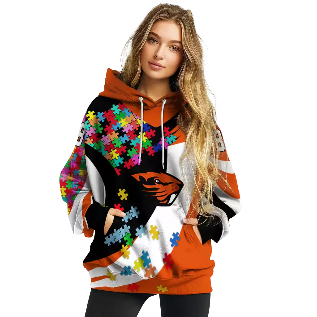 custom oregon state beavers puzzle pieces orange hoodie high quality custom oregon state beavers puzzle pieces orange hoodie high quality