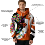 custom oregon state beavers puzzle pieces orange hoodie best selling