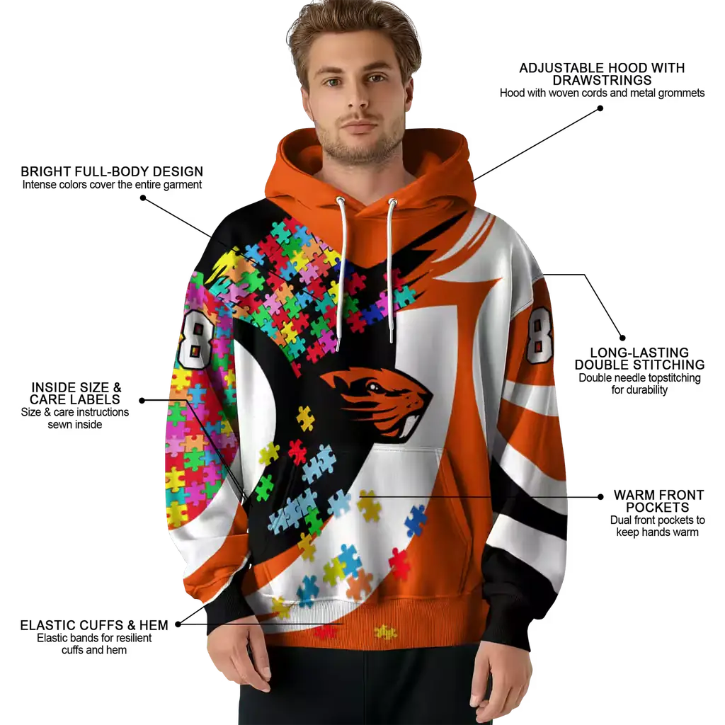 custom oregon state beavers puzzle pieces orange hoodie latest model custom oregon state beavers puzzle pieces orange hoodie latest model
